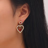 XINYIXIN 316L Stainless Steel Heart Red Zircon Drop Earrings For Women Trend Girls  Ear Jewelry Birthday Gifts Серьги