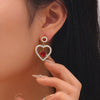 XINYIXIN 316L Stainless Steel Heart Red Zircon Drop Earrings For Women Trend Girls  Ear Jewelry Birthday Gifts Серьги