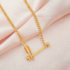 XINYIXIN 316L Stainless Steel Paper Clip Pin Pendant Necklace For Women Simple Charms Clavicle Chain Choker Jewelry acero inoxid