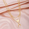 XINYIXIN Stainless Steel Necklaces Woman Multi-layer Pendant Moon Necklaces for Friends Vintage Jewelry Free Shiping