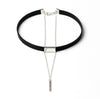 XIYANIKE Black Velvet Choker Necklace Gold Chain Bar Chokers Necklace For Women collares mujer collier ras du cou N664