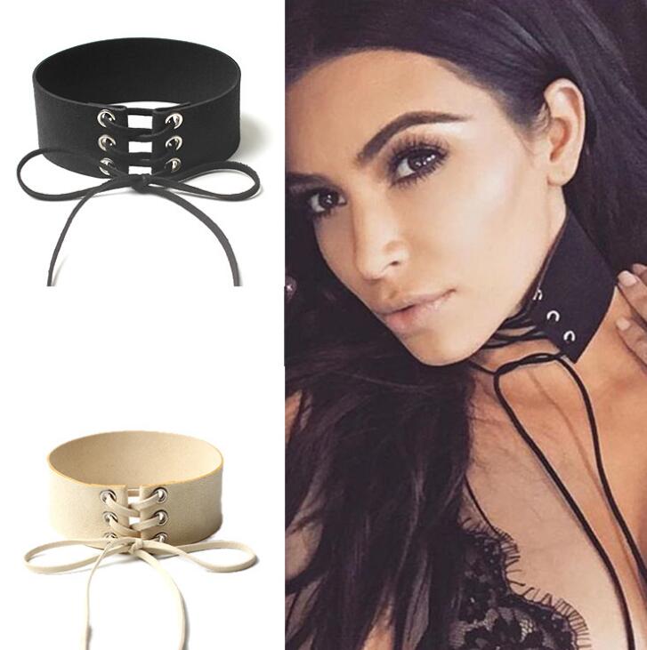 XIYANIKE Wide Black Velvet Choker Necklace Belt Chokers Necklaces Tied Pink Chocker collares collier ras du cou N672