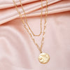 XIYIXIN 316L Stainless Steel Geometry Star Moon Butterfly Pendant Multilayer Chain Choker Necklace For Women Wedding Accessories