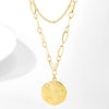 XIYIXIN 316L Stainless Steel Geometry Star Moon Butterfly Pendant Multilayer Chain Choker Necklace For Women Wedding Accessories