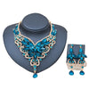 New jewelry bridal jewelry set necklace and drop earring indian fashion women six color choice jewelry