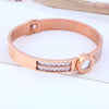 Bracelets & Bangles Stainless Steel Cuff Bracelets Women Rose Gold Bangle Cubic Zirconia Fashion Bangle Luxury Jewelry
