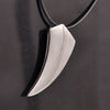 2 Pcs/Lot Titanium Steel White Silver Black Teeth Zi Alloy Black Siler Wolf Tooth Male Necklace For Men Fashion Jewelry