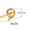 XXX 18k Pure Gold Women Men Stud Earrings Yellow White Rose Female Male Genuine Jewelry Classic Simple Ball Unisex Hot Sale