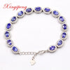 Xin yi peng 925 silver inlaid natural Tanzania stone bracelet, women bracelet, elegant and generous