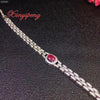Xin yi peng 925 silver inlaid natural ruby bracelets, women bracelet, exquisite fashion, anniversary gift