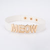2020 New Gold Color Meow Cat Choker Collar Necklace Women Female Black White Blue Red Torque Leather Necklaces Collares