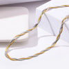 Xinyixin 316L Stainless Steel Multicolor Twist Weaving Snake Bone Chain Choker Necklaces For Women collares de moda 2022 mujer