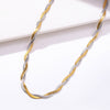 Xinyixin 316L Stainless Steel Multicolor Twist Weaving Snake Bone Chain Choker Necklaces For Women collares de moda 2022 mujer
