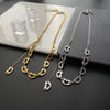 Xinyixin Titanium steel Gold Silver Color Heart Hollow Chain Neacklace for Women Collier Acier Inoxydable Femme 2022 mujer