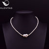 XlentAg Natural Freshwater Pearls Beaded Necklaces & Pendants Baroque Pearl Iced Out Women Accessories Friendship Jewelry GN0202