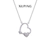 Xuping Jewelry Gentle Sweet Heart-shaped Necklace Female Personality Korean Temperament Clavicle Chain White Gold Love Necklace
