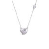 Xuping Jewelry Gentle Sweet Heart-shaped Necklace Female Personality Korean Temperament Clavicle Chain White Gold Love Necklace