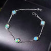 Y 925 sterling silver with natural opal bracelet with female