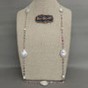 Y·YING 36'' White Coin  Pearl Mixed Color Cz pave Chain Long Necklace Trendy Gold Copper Chain For Women Charm Jewelry