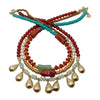 Y·YING Cultured White freshwater Pearl carnelian  Amazonite howlite rondelle gold color teardrop beads statement Necklace 17"
