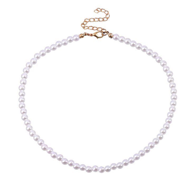 Y2K Rainbow Colorful Evil Eye Pearl Beaded Necklace For Women Dripping Oil Round Charms Choker Necklace Bohemian Jewelry