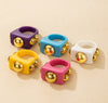 Y2K Style Chunky Retro Resin Acrylic Plastic Rings Kids Cute Colorful Candy Finger Ring Jewelry Transparent Handmade Trendy Ring