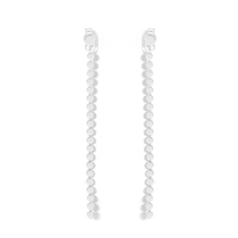 925 Sterling Long Dangle Earrings Chain Ear Drop Earings Pierced For Women Double Earrings Silver Hanging Earring Brinco