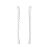 925 Sterling Long Dangle Earrings Chain Ear Drop Earings Pierced For Women Double Earrings Silver Hanging Earring Brinco