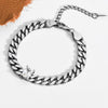 925 Sterling Silver Chain & Link Bracelets & Bangles For Women White Stone Punk Style Bracelets Fine Jewelry Party Gift