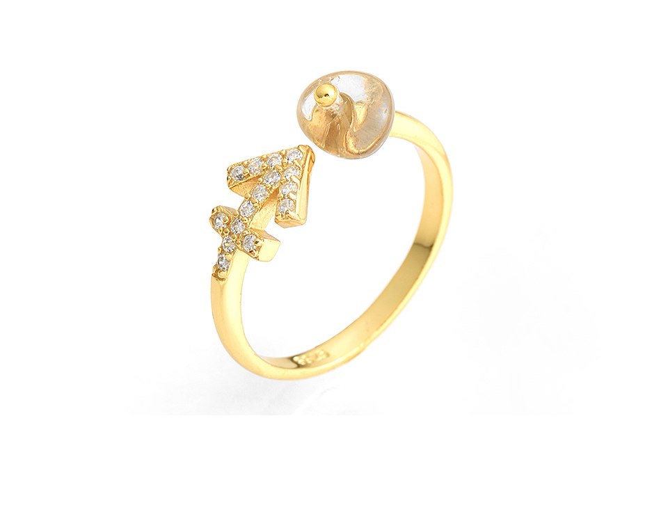 Adjustable Smoky Quartz 925 Sterling Silver Cute Arrow Rings for Women Fine Jewelry Ring Bijouterie Christmas Gift