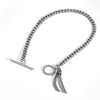 Antique 925 Sterling Silver Chain&Link Bracelets OT Buckle Tassel Pendant Punk Style Bracelet For Women Fine Jewelry