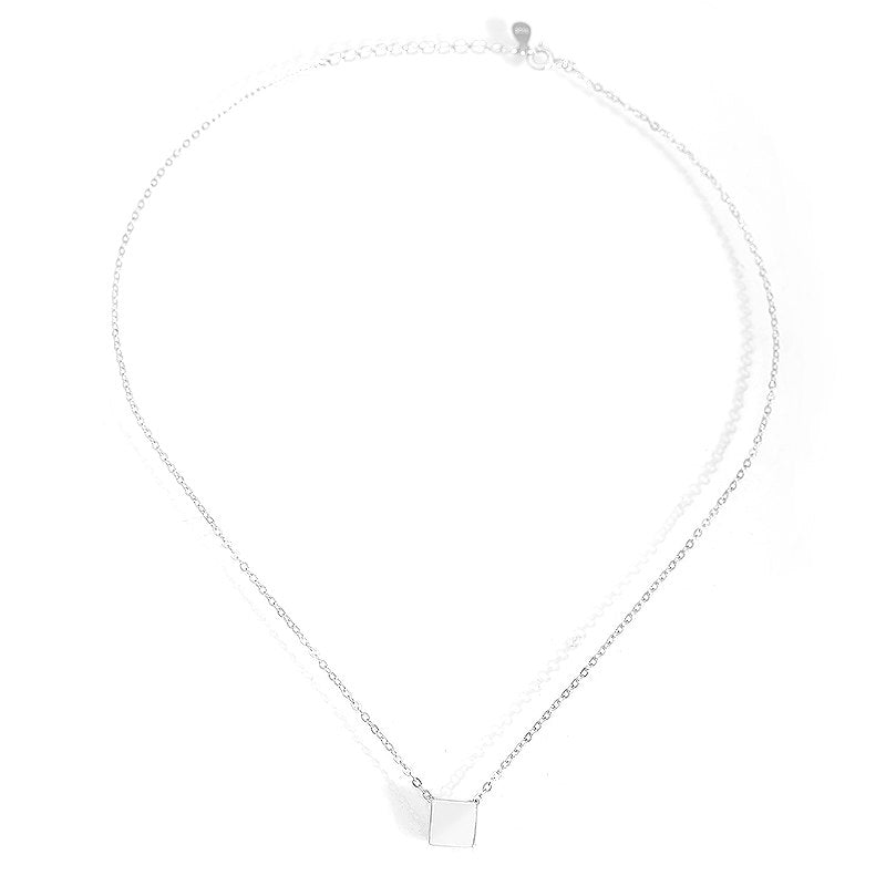Classical Geometric Pendant Necklace 925 Sterling Silver Necklaces Exquisite Chain Necklaces Fine Jewelry For Women