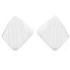 New Simple 925 Sterling Silver Stud Earrings For Women Fashion Square Geometric Simple Earring Fine Jewelry Girls