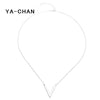 Simple Silver Chains Necklaces Big Pendants Geometric Necklace Collar Triangle Sterling 925 Necklace Charm V Women Gift