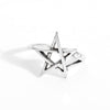 Vintage 925 Sterling Silver Open Rings For Women Hollow Star Adjustable Cuff Rings Punk Style Silver Fine Jewelry