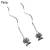 925 Sterling Silver Butterfly Threader Dangle Drop Earrings Birthd Party Hiphop Jewelry Gift Women Girl Mom Dropshipping