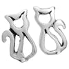 925 Sterling Silver Cat Stud Earrings Halloween Party Fine Jewelry Gift for Women Daughter Girls Dropshipping CE157