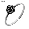 925 Sterling Silver Flower Midi Ring Above knuckle Jewelry Birthd Party Gifts for Women Girlfriend Her Dropshipping CR18