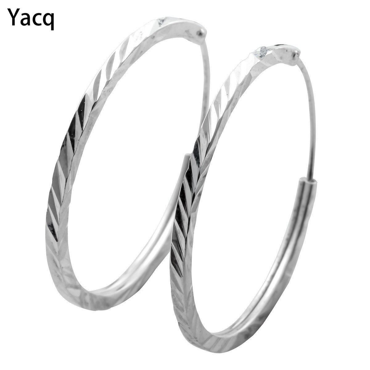 925 Sterling Silver Hoop Earrings Big Birthd Party Jewelry Gifts for Women Girlfriend Her Mom Wife Girl Dropshipping CE46