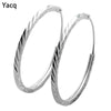 925 Sterling Silver Hoop Earrings Big Birthd Party Jewelry Gifts for Women Girlfriend Her Mom Wife Girl Dropshipping CE46