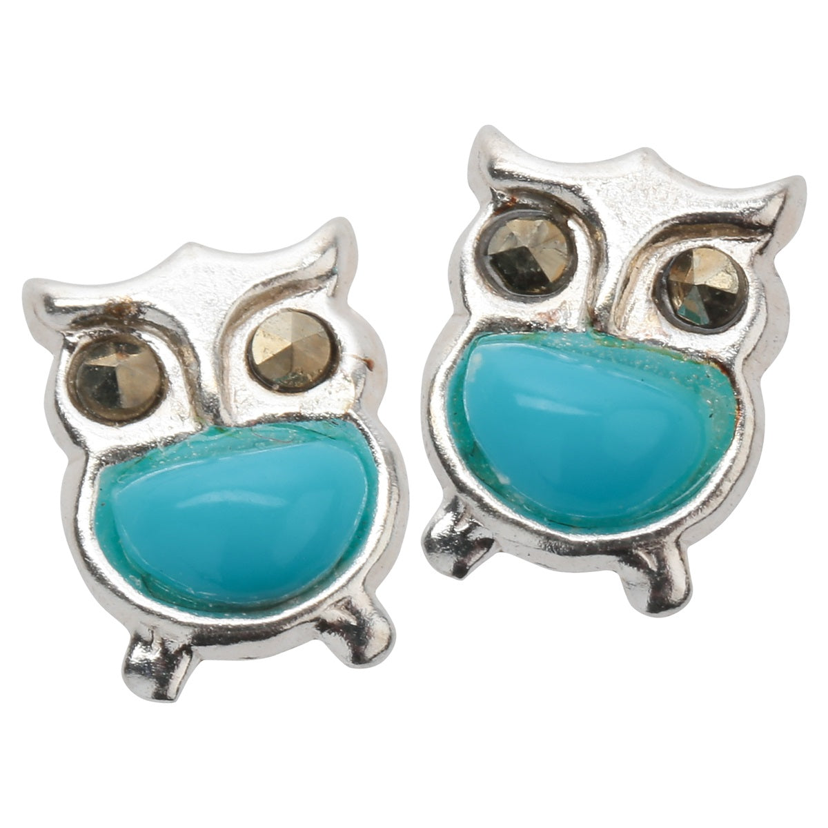 925 Sterling Silver Owl Stud Earrings Birthd Party Christmas Holid Jewelry Gifts Women Girls Her Dropshipping CE152A