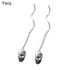 925 Sterling Silver Skull Cross Threader Dangle Earrings Birthd Party Biker Jewelry Gifts for Women Her Dropshipping