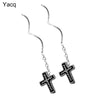 925 Sterling Silver Skull Cross Threader Dangle Earrings Birthd Party Biker Jewelry Gifts for Women Her Dropshipping