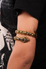 YACQ Stretch Snake Bracelet Armlet Upper Arm Cuff  Women Punk Rock Crystal Bangle Jewelry Gold Silver Color  A32