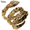 YACQ Stretch Snake Bracelet Armlet Upper Arm Cuff  Women Punk Rock Crystal Bangle Jewelry Gold Silver Color  A32