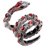 YACQ Stretch Snake Bracelet Armlet Upper Arm Cuff  Women Punk Rock Crystal Bangle Jewelry Gold Silver Color  A32