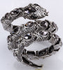 YACQ Stretch Snake Bracelet Armlet Upper Arm Cuff  Women Punk Rock Crystal Bangle Jewelry Gold Silver Color  A32