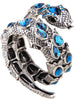 YACQ Stretch Snake Bracelet Armlet Upper Arm Cuff  Women Punk Rock Crystal Bangle Jewelry Gold Silver Color  A32