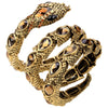YACQ Stretch Snake Bracelet Armlet Upper Arm Cuff  Women Punk Rock Crystal Bangle Jewelry Gold Silver Color  A32