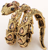 YACQ Stretch Snake Bracelet Armlet Upper Arm Cuff  Women Punk Rock Crystal Bangle Jewelry Gold Silver Color  A32